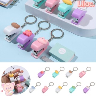 Lilac เครื่องเย็บกระดาษ ขนาดเล็ก เครื่องเขียน แฟ้มจัดระเบียบ การ์ตูนน่ารัก เครื่องเย็บกระดาษ คลิปกระดาษ