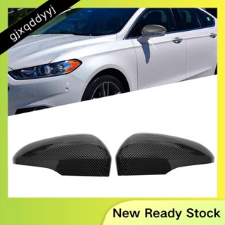 ขอบฝาครอบกระจกมองหลังรถยนต์ คาร์บอนไฟเบอร์ ABS อุปกรณ์เสริม สําหรับ Ford Mondeo Fusion 2013-2021 1 คู่