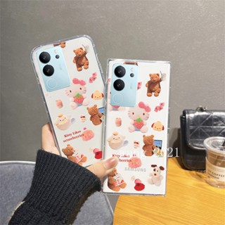 พร้อมส่ง ใหม่ เคสโทรศัพท์มือถือ ซิลิโคนนิ่ม ใส บางมาก กันกระแทก ลายการ์ตูนน่ารัก สําหรับ VIVO V29 5G VIVO V29e V29 Pro 5G 2023 VIVOV29 5G