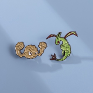 เข็มกลัด รูปการ์ตูนอนิเมะ Geodude Flygon Enamel Pins Fairy Monster เครื่องประดับ ของขวัญ สําหรับเด็ก