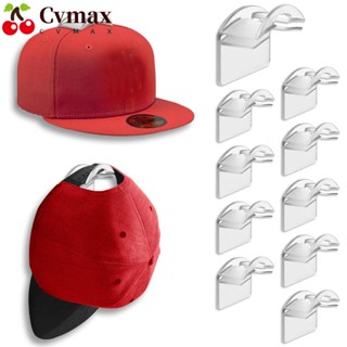 Cvmax ที่แขวนหมวกเบสบอล แบบไม่ต้องเจาะ แข็งแรงมาก สีขาว สําหรับห้องเสื้อผ้า 10 ชิ้น