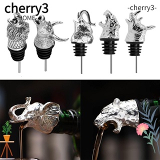 Cherry3 เครื่องเทไวน์ โลหะผสมสังกะสี รูปหัวสัตว์ ใช้ซ้ําได้ อุปกรณ์เสริม สําหรับบาร์