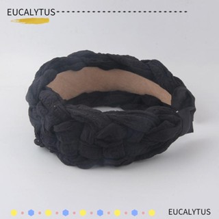 Eutus ที่คาดผมถัก แบบตาข่าย หนา จีบรอบ อุปกรณ์เสริม สําหรับผู้หญิง