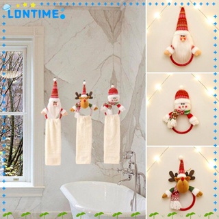 Lontime จี้แขวนผ้าขนหนู รูปซานตาคลอส กวางเอลก์ สโนว์แมน แฮนด์เมด DIY สําหรับตกแต่งห้องน้ํา