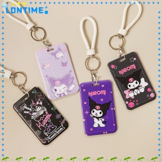 Lontime กระเป๋าใส่บัตรเครดิต พวงกุญแจ ลายการ์ตูนน่ารัก พร้อมสายคล้อง