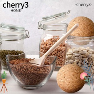 Cherry3 จุกไม้คอร์ก ทรงกลม ขนาด 2.4 นิ้ว สําหรับปิดขวดไวน์ แก้ว 2 ชิ้น