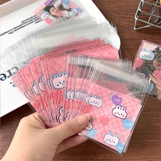 ถุงบรรจุภัณฑ์ ลายกระต่ายน้อย ขนาดเล็ก ป้องกันการ์ด จํานวน 100 ชิ้น