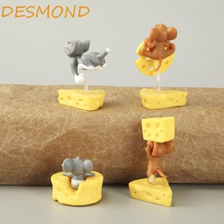 Desmond ตุ๊กตาฟิกเกอร์ Tom And Jerry Cheese Tom And Jerry Cat And Mouse Jerry Mouse ของเล่นสําหรับเด็กวัยหัดเดิน 4 ชิ้น ต่อชุด