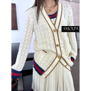 ♥ เช็คสินค้าก่อนสั่ง CARDIGANS GUCCI KNIT คาดิแกน เสื้อคลุม ฉลุGG กระดุมปั้มสีทอง กุชชี่