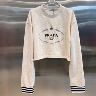 ♥ เช็คสินค้าก่อนสั่ง Prada เสื้อยืด เสื้อแขนยาว ผ้านิ่ม ใส่สบาย ไม่แข็ง ปักโลโก้ พราด้า ปราด้า