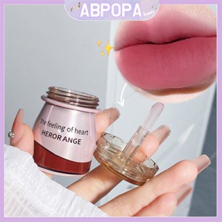 Abpopa Beauty HERORANGE ลิปกลอส ขนาดเล็ก แบบพกพา ติดทนนาน