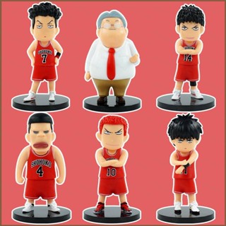 ใหม่ โมเดลฟิกเกอร์ SLAM DUNK Sakuragi Kaede Ryota Hisashi ของเล่นสําหรับเด็ก เก็บสะสม ของขวัญ 6 ชิ้น