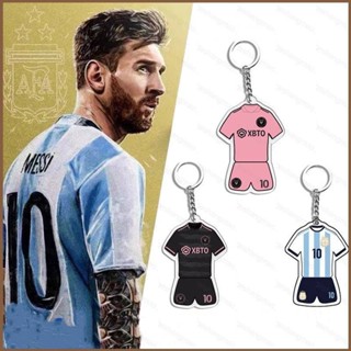 Mg Inter Miami CF Messi MLS พวงกุญแจ จี้รูปดาวฟุตบอล เสื้อผ้า กระเป๋า FCB PSG World Cup Argentina 3stars ใหม่