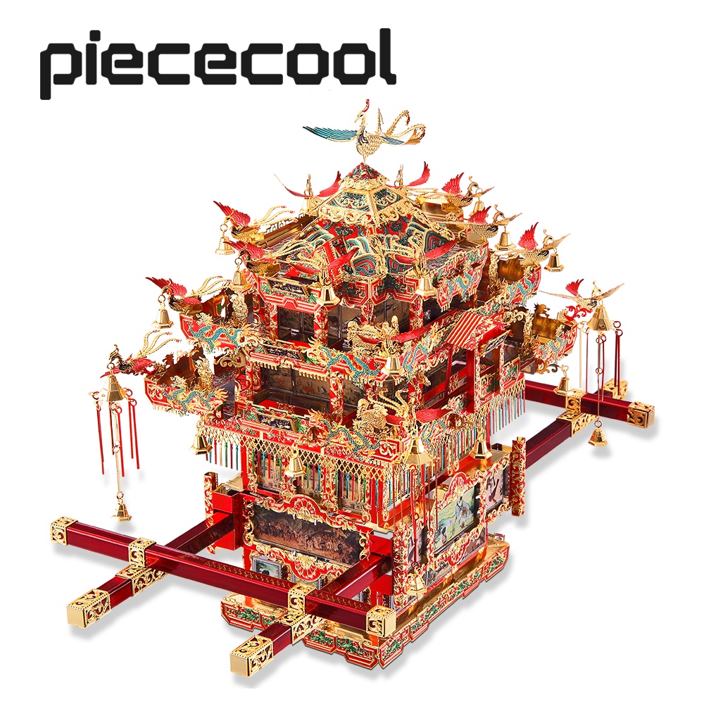 Piececool 3D Metal Puzzle -Bridal Sedan Chair Wedding Series Model Building Kits Jigsaw Toy ,Birthday Gifts for Adults