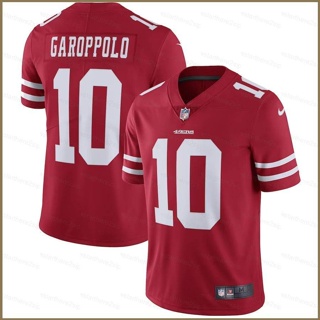 Qy NFL เสื้อยืดกีฬาแขนสั้น ลายทีมฟุตบอล San Francisco 49ers Game Jimmy Garoppolo Vapor พลัสไซซ์