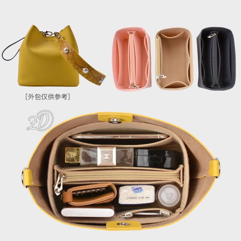 Felt Liner Bag ในกระเป๋า เหมาะสําหรับเกาหลีค้นหา Kapoor Bucket Bag MK 35T9GXEM2T Bucket Bag Storage 