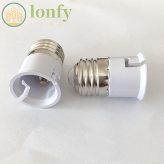 Lonfy ฐานหลอดไฟฮาโลเจน LED E27 เป็น B22 พลาสติก กันไหม้ พร้อมสกรู สําหรับบ้าน