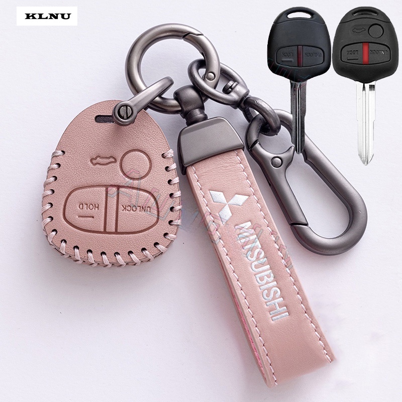 Klnu เคสกุญแจรีโมทรถยนต์ แบบหนัง สําหรับ Mitsubishi Outlander Xpander Mirage Eclipse Attrage Space Wagon Pajero Triton M5 Evolution ex 2012 2014 2016 2018 2020 2021 2022