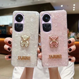 ใหม่ เคสโทรศัพท์OPPO Reno10 Reno 10 Pro 5G 2023 มือถือ กันกระแทก ลายหมี Dior-Bear สวยงาม ระยิบระยับ หลากสี สําหรับ เคสOPPO Reno10 Pro 5G