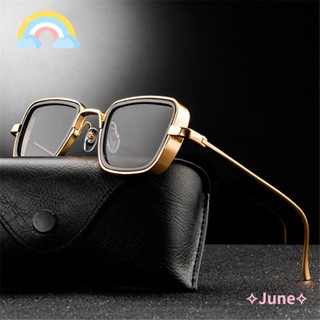 June Steampunk แว่นตากันแดด โลหะ UV400 สําหรับผู้ชาย ผู้หญิง