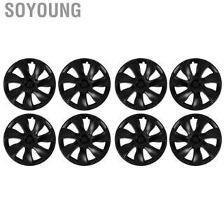 Soyoung 19 Inch Wheel Hub Cap  High Temperature Proof Matte Black Heavy Duty Rim Protector for Model Y