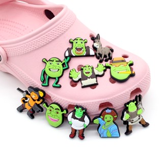 ของแท้ จี้การ์ตูนมอนสเตอร์ Jibbitz Jibits Charm Shrek Jibbits เครื่องประดับ สําหรับผู้ชาย ตกแต่งรองเท้า