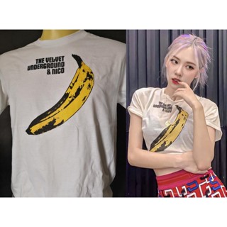 การออกแบบเดิมเสื้อยืดคอกลมเสื้อวงนำเข้า The Velvet Underground &amp; Nico Rose BLACKPINK Andy Warhol Pop Art Gildan T-shirtf