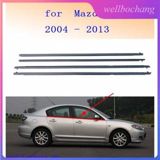 สายพานซีลหน้าต่างรถยนต์ สําหรับ Mazda 3 2004 2005 2006 2007 2008 2009 2010 2011 2012 2013 4 ชิ้น