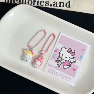 Bigrunng Sanrio พวงกุญแจเรซิ่น จี้รูปการ์ตูนสุนัข Kuromi My Melody Cinnamon น่ารัก สําหรับห้อยกระเป๋า