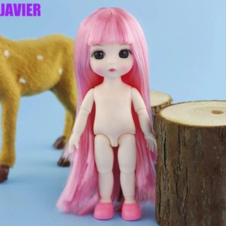 Javier BJD ตุ๊กตาของเล่น 3D ผมยาว 1/12 DIY