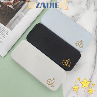 Zaijie24 กล่องแว่นกันแดด หนัง PU ทรงสี่เหลี่ยม สไตล์คลาสสิก สําหรับผู้ชาย และผู้หญิง