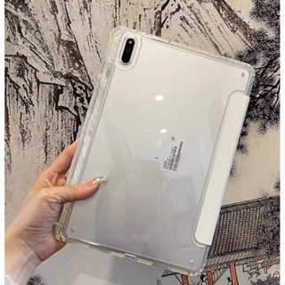 เคสอะคริลิคใส HD แบบแข็ง หนัง PU พร้อมช่องใส่ปากกา สําหรับ Huawei Matepad 11.5 2023 Pro 10.8 11 Matepad Air 11.5 10.4 2022 2020