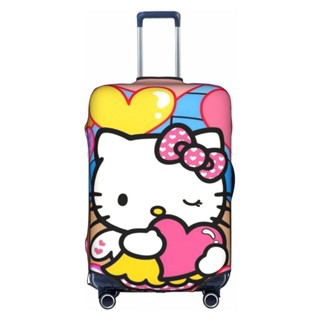 ผ้าคลุมกระเป๋าเดินทาง แบบหนา กันน้ํา กันฝุ่น ลาย Hello Kitty สําหรับ 18-32 นิ้ว