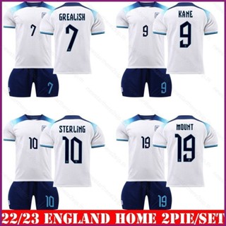 เสื้อกีฬาแขนสั้น ลายทีมชาติฟุตบอล NP2 22-23 England Home Jersey Kane Sterling Grealish PN2 2 ชิ้น ต่อชุด