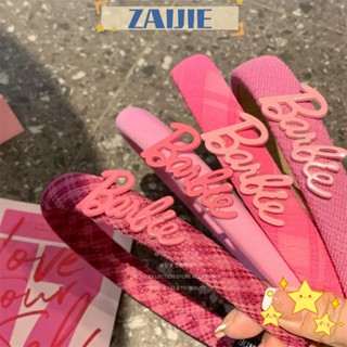 Zaijie24 ที่คาดผม สีชมพู แฟชั่น น่ารัก ตุ๊กตาบาร์บี้ เครื่องประดับผม ห่วงผม ของขวัญ ที่คาดผมผู้หญิง