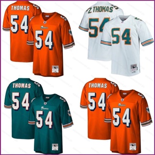 เสื้อกีฬาแขนสั้น ลายทีมชาติฟุตบอล NFL Miami Dolphins Zach Thomas Legacy Replica YX 1996 พลัสไซซ์