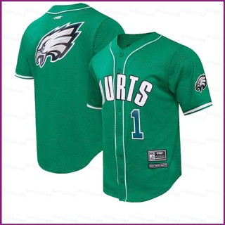 เสื้อคาร์ดิแกนเบสบอล YX Philadelphia Eagles Jersey Kelly สีเขียว สําหรับผู้ชาย