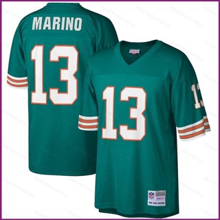 Yx 1984 เสื้อยืดลําลอง แขนสั้น พิมพ์ลาย NFL Miami Dolphins Game Jersey Dan Marino Retired Player พลัสไซซ์