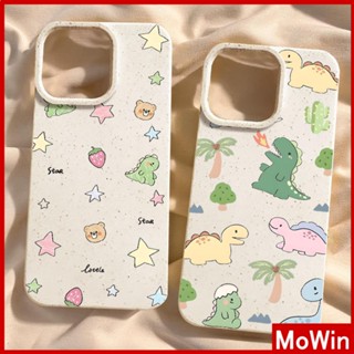 Mowin - เข้ากันได้สำหรับ เคสไอโฟน เคสไอโฟน11 เคส iphone 11 กรณีเป็นมิตรกับสิ่งแวดล้อมสีขาวกรณีนุ่มปกป้องกล้องกันกระแทกสัตว์น่ารักไดโนเสาร์ Star เข้ากันได้กับ iPhone 13 PRO MAX 12 PRO MAX 11 XR XS