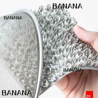 Banana1 แปรงทําความสะอาด สุ่มงอ สีเทา ทําความสะอาดง่าย แข็งแรง ทนทาน สําหรับห้องครัว