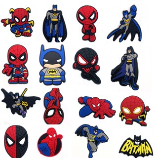 ตัวติดรองเท้า ลายการ์ตูน Spiderman Jibbitz Avengers Batman Marvel Jibits สําหรับผู้ชาย