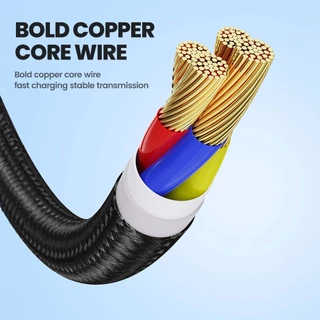 สายชาร์จเร็ว 3-in-1 100W 1.2M USB Type C/Micro/L แล็ปท็อปแท็บเล็ตข้อมูลโทรศัพท์ความเร็วเต็ม