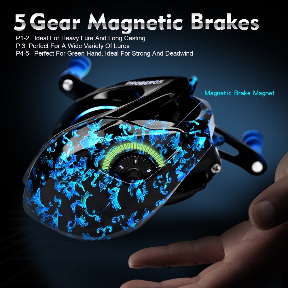 Proberos รอกหยดน้ํา รอกตกปลา 7.2:1 คอยล์โลหะ ความเร็วสูง 8 กก. ระบบเบรกแม่เหล็ก - รูปที่ 3