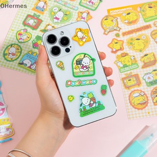 [OHermes] สติกเกอร์ ลายการ์ตูน Hello Kitty มีกาวในตัว กันน้ํา แบบสร้างสรรค์ สําหรับติดตกแต่งสมุด Diy