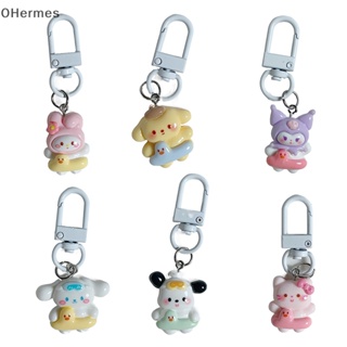 SANRIO [OHermes] พวงกุญแจเรซิ่น จี้การ์ตูนอนิเมะ Hello Kitty Kuromi Melody น่ารัก สําหรับห้อยกระเป๋า