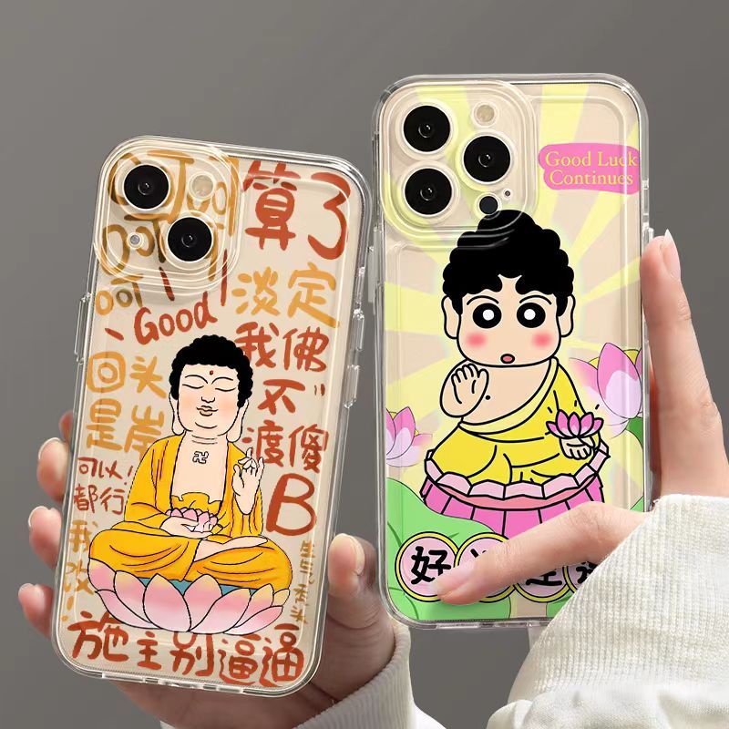 เคสโทรศัพท์มือถือ ซิลิโคนนุ่ม TPU ใส ลายพระโพธิสัตว์ สําหรับ iPhone 15 14 13 12 Pro Max 11 XS XR X 8 7 6 6S Plus 12Mini 13Mini SE2020