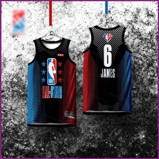 เสื้อกีฬาบาสเก็ตบอลลําลอง ลาย NP2 NBA Jersey 2022 ALLSTAR BLUE RED James HG CONCEPT พลัสไซซ์ สําหรับผู้ชาย และผู้หญิง PN2