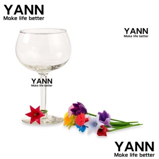 Yann1 ที่มาร์กแก้วไวน์ ซิลิกาเจล ซิลิโคน แบบพกพา 6 ชิ้น