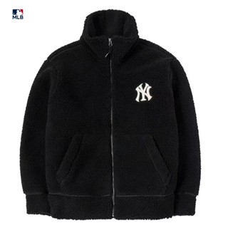 Mlb100% ของแท้ Yankees เสื้อแจ็กเก็ต คอปกตั้ง ปักลาย NY แฟชั่นฤดูหนาว สไตล์เกาหลี สําหรับผู้ชาย และผู้หญิง