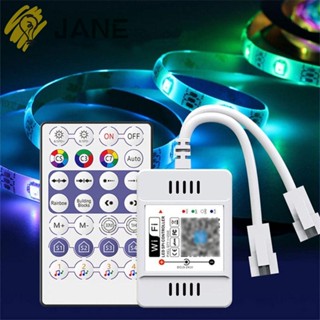 Jane รีโมตคอนโทรล LED WiFi DC5-24V พร้อมรีโมตควบคุม 28 คีย์ ทนทาน 2048 พิกเซล 144W สําหรับแถบไฟ WS2812B WS281 SM16703